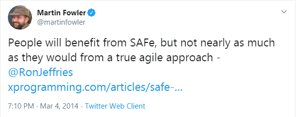 مارتین فولر در مورد  چارچوب SAFe